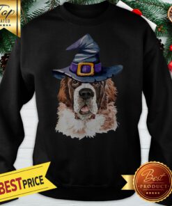 Saint Bernard Witch Hat Halloween Sweatshirt