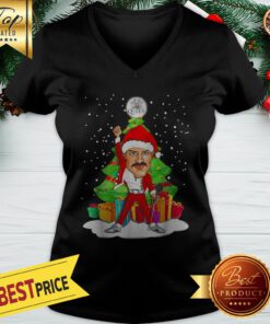 Santa Freddie Mercury Queen Christmas Tree Gifts V-neck