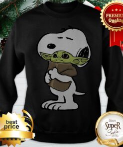 Snoopy Hugging Baby Yoda Star Wars Sweatshirt