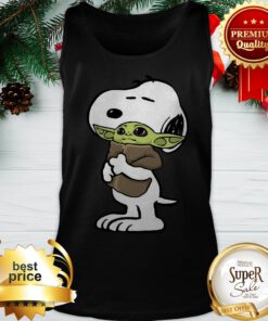 Snoopy Hugging Baby Yoda Star Wars Tank Top