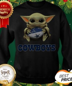 Star Wars Baby Yoda Hug Dallas Cowboys Sweatshirt