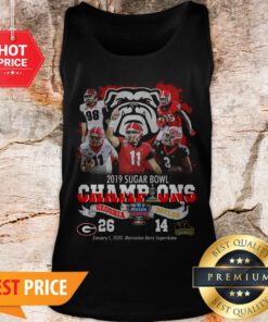 2019 Sugar Bowl Champions Georgia Bulldogs Vs Baylor Bears 26 14 Tank Top