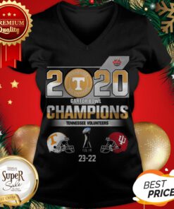 2020 Gator Bowl Champions Tennessee Volunteers Indiana Hoosiers V-neck