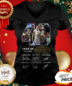 43 Years Of Star Wars 1977 2020 The Rise Of Skywalker All Signed V-neck