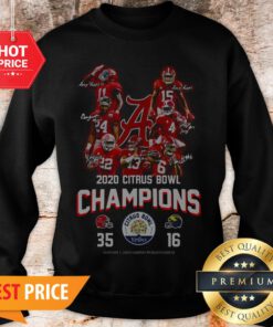 Alabama Crimson Tide 2020 Citrus Bowl Champions Signatures 35 16 Sweatshirt