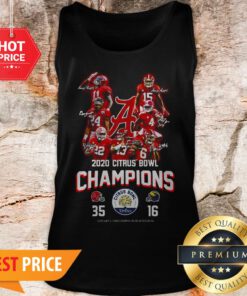 Alabama Crimson Tide 2020 Citrus Bowl Champions Signatures 35 16 Tank Top