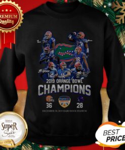 All Autographed Florida Gators 2019 Orange Bowl Champions Sweatshirt