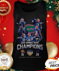 All Autographed Florida Gators 2019 Orange Bowl Champions Tank Top