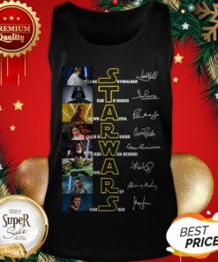 All Autographed Star Wars Luke Skywalker Darth Vader Leia Organa Tank Top
