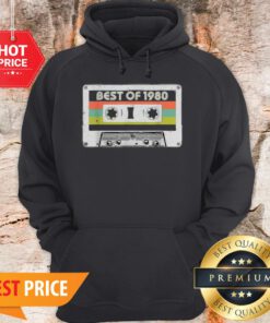 Awesome Best Of 1980 40th Birthday Vintage Cassette Hoodie