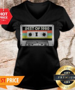 Awesome Best Of 1980 40th Birthday Vintage Cassette V-neck