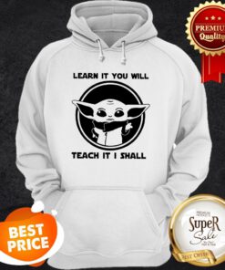 Baby Yoda Learn It You Will Teach It I Shall Hoodie