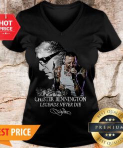 Chester Bennington Legends Never Die Signature Linkin Park V-neck