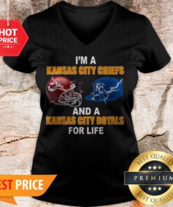 I’m A Kansas City Chiefs And A Kansas City Royals For Life V-neck