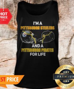 I’m A Pittsburgh Steelers Football And A Pittsburgh Pirates Tank Top