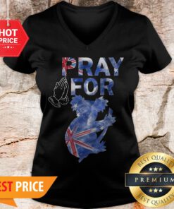 Koala Kangaroo Animal People Pray For Australia V-neck