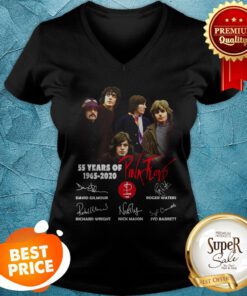 Official 55 Years Of 1965 2020 Pink Floyd Signature V-neck