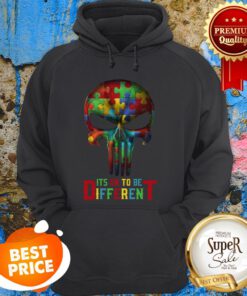 Official Autism It's OK To Be Different Punisher Skull Hoodie