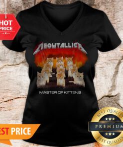 Official Cats Meowtallica Master Of Kittens V-neck