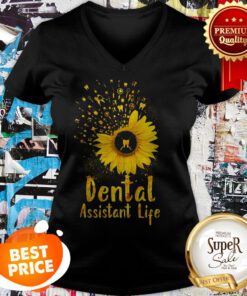 Official Dental Assistant Life Sunflower V-neck