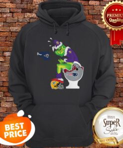 Official Grinch Santa Bay Packers VikingsToilet Hoodie