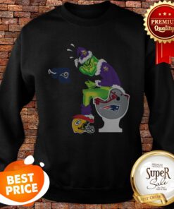 Official Grinch Santa Bay Packers VikingsToilet Sweatshirt