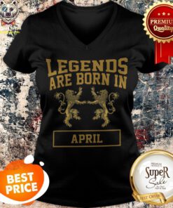 Official Legends Are Born In April V-neck