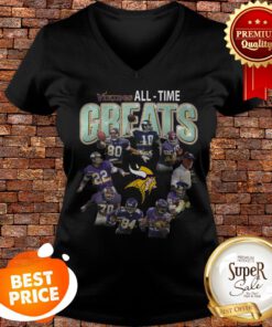 Official Minnesota Vikings All-Time Greats Signatures V-neck