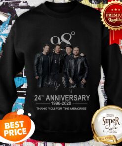 98 Degrees 24th Anniversary 1996-2020 Signatures Thank You For The Memories Sweeatshirt