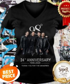 98 Degrees 24th Anniversary 1996-2020 Signatures Thank You For The Memories V-neck