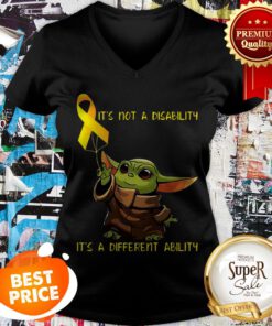 Baby Yoda Breast Cancer It’s Not A Disability Different Abilty V-neck