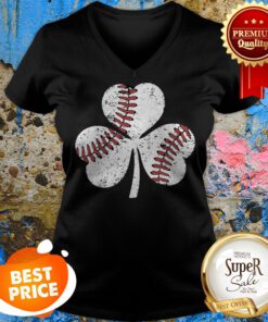 Baseball St Patricks Day T Shirt Boys Men Catcher Shamrock V-neck