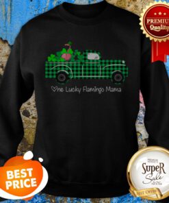 Buffalo Plaid Truck One Lucky Flamingo Mama St Patricks Day Sweatshirt