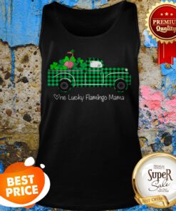 Buffalo Plaid Truck One Lucky Flamingo Mama St Patricks Day Tank Top