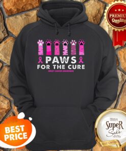 Cat Paws For The Cure Breast Cancer Awareness Hoodie