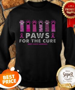 Cat Paws For The Cure Breast Cancer Awareness Sweatshirt