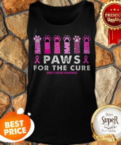 Cat Paws For The Cure Breast Cancer Awareness Tank Top