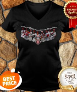 Cincinnati Reds Legend Signatures Ken Griffey Dave Concepcion V-neck