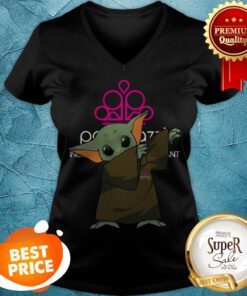 Dabbing Baby Yoda Mashup Paparazzi Logo Star Wars V-neck