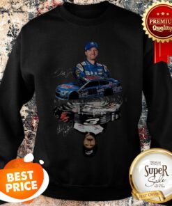 Dale Earnhardt Jr With Cars Reflection Water Mirror Signature Sweatshirt