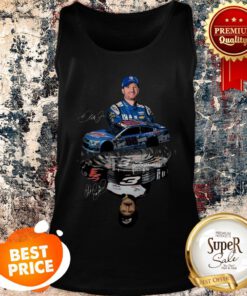 Dale Earnhardt Jr With Cars Reflection Water Mirror Signature Tank Top