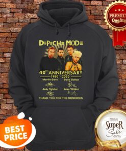Depeche Mode 40th Anniversary 1980-2020 Thank You For The Memories Signatures Hoodie