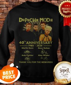 Depeche Mode 40th Anniversary 1980-2020 Thank You For The Memories Signatures Sweatshirt
