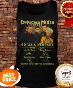 Depeche Mode 40th Anniversary 1980-2020 Thank You For The Memories Signatures Tank Top