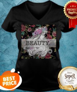 Disney Sleeping Beauty Floral Print Box Graphic V-neck