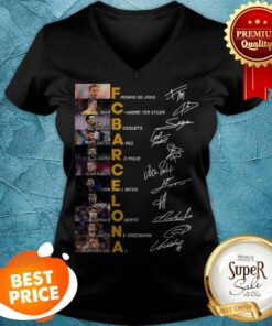 FC Barcelona Signatures Frenkie De Jong Luis Suarez Ivan Rakitic V-neck