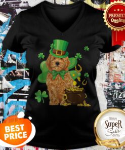 Goldendoodle St. Patrick’s Day Shamrock Dog Lover V-neck