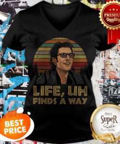 Jeff Goldblum Life Uh Finds A Way Vintage V-neck