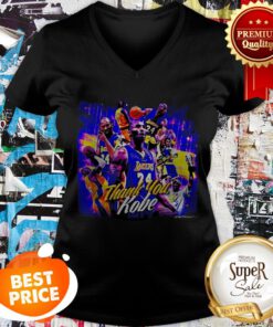 Kobe Bryant Rip Lakers 24 Thank You Kobe V-neck