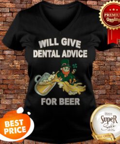 Leprechaun Will Give Dental Advice For Beer St. Patrick’s day V-neck